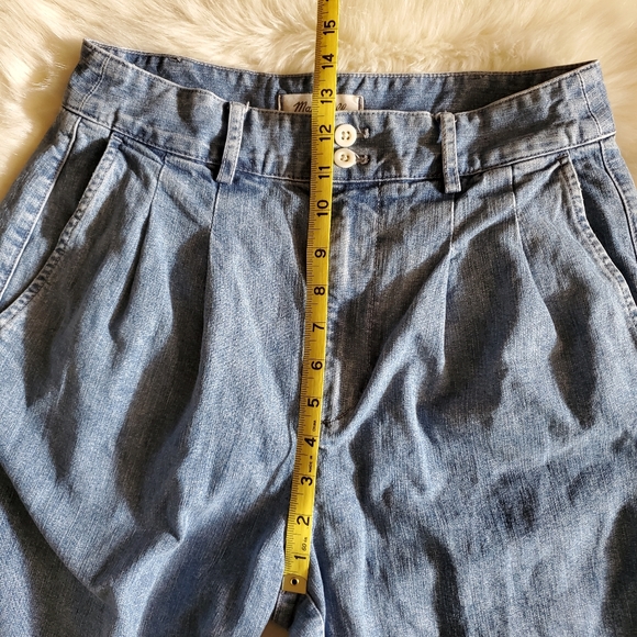 Madewell Pleated Taper Wide Leg Jeans Size 4 - Picture 10 of 11